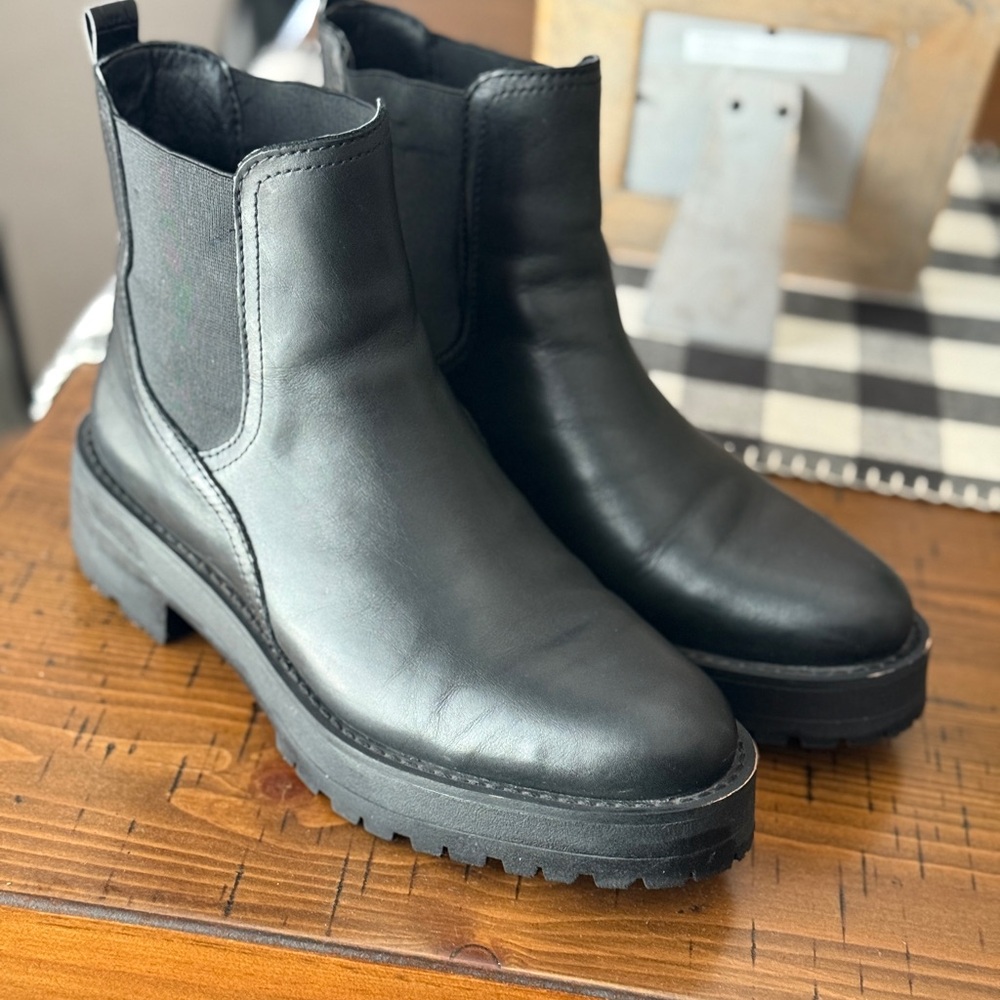 Sam Edelman Black Leather Ankle Boots